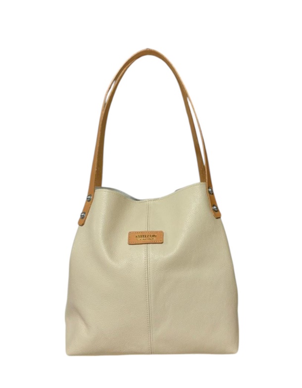 Sac Star Anduze Nacre en cuir de vache grainé, style Hobo M, élégant et pratique pour un look moderne.