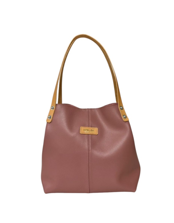 Sac Hobo Star Anduze Guimauve en cuir de vache grainé, élégant et pratique.